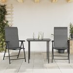 vidaXL Chaises pliables de jardin lot de 2 gris résine tressée