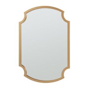 Miroir décoration moderne design mural MDF 80 x 55 cm doré 03_0010172