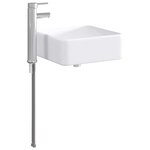 vidaXL Lavabo de salle de bains Chrome 36 5 x 36 5 x 13 cm métal