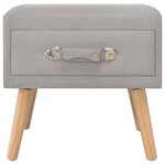 vidaXL Table de chevet Gris 40x35x40 cm Tissu