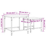 vidaXL Tables basses gigognes 2 Pièces noir bois d'ingénierie