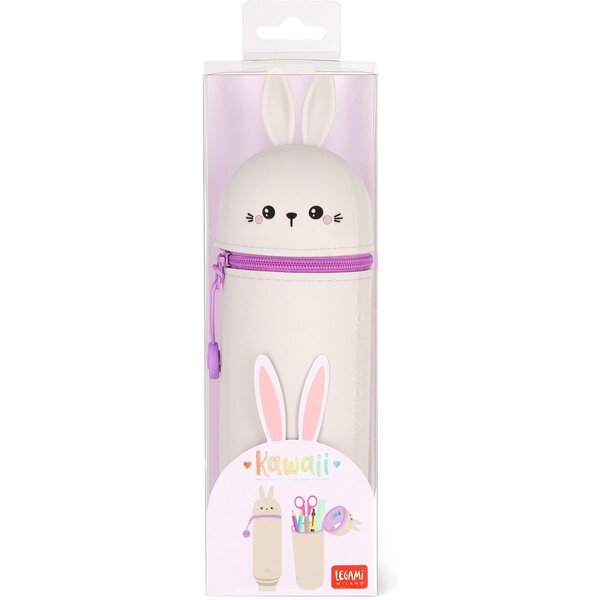 Legami KA0014 - Trousse en Silicone Souple 2-en-1 - Kawaii