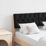 vidaXL Tête de lit capitonnée Noir 120 cm Pin massif