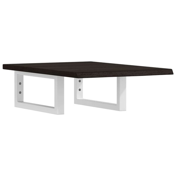 vidaXL Étagère de vasque murale acier et bois de chêne massif