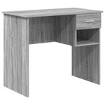 vidaXL Bureau Gris Sonoma 90 x 49 x 75 cm Bois d'ingénierie