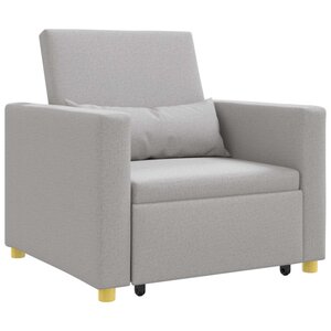 vidaXL Canapé-lit escamotable simple Gris nuage 90 x 165 x 87 cm tissu