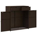 vidaXL Armoire de rangement jardin marron 105x55x113 cm résine tressée