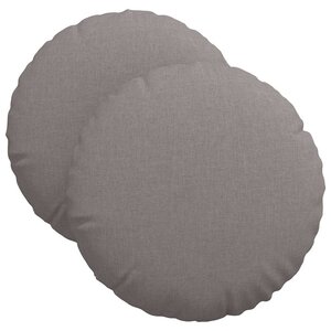 vidaXL Coussins de siège 2 pc Tissu Taupe Ø40 x 13 cm