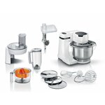 Bosch - kitchen machine serie 2 - robot de cuisine - 700w - 4 vitesses + turbo - bol mélangeur inox 3 8 l - blender 1 25 l - blanc