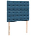 vidaXL Sommier à lattes de lit avec matelas LED bleu foncé 120x190 cm