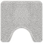 Tapis de bain U-Shaped Gris 50x50 cm Polypropylène Antidérapant
