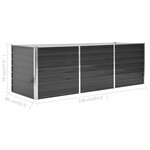 vidaXL Lit surélevé de jardin Anthracite 240x80x77 cm Acier galvanisé