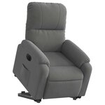 vidaXL Fauteuil inclinable électrique gris foncé tissu microfibre