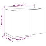 vidaXL Meuble TV mural avec lumières LED chêne sonoma 60x35x41 cm