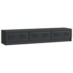 vidaXL Meuble TV avec tiroir Noir 147 x 34 5 x 27 cm Bois d'ingénierie