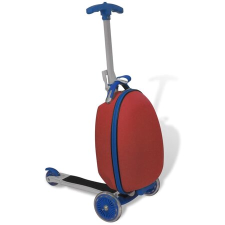 vidaXL Trottinette avec sac rigide pour enfants Rouge