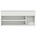vidaXL Banc à chaussures blanc 102x30 5x45 cm bois d'ingénierie