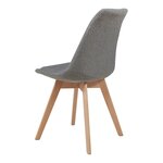 Lot de 4 chaises de salle à manger 82 x 49 x 54 cm moderne design robuste bouclé gris 03_0009823