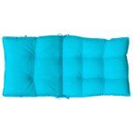 vidaXL Coussins de chaise à dossier bas lot de 2 turquoise