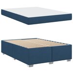 vidaXL Cadre de lit avec matelas Bleu 160 x 200 cm tissu
