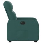 vidaXL Fauteuil inclinable électrique Vert foncé Tissu
