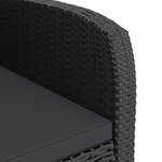 vidaXL Salon de jardin 11 Pièces avec coussins résine tressée noir