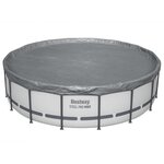 Bestway Couverture de piscine 1 Ø6 71 m Rond Polyester Gris for