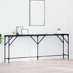 vidaXL Table console Chêne noir 200 x 29 x 75 cm