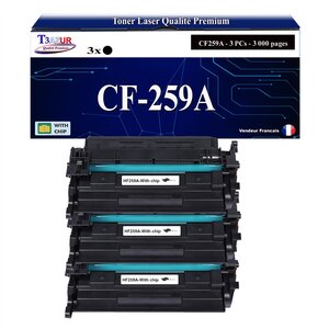 T3AZUR -3x Toners compatibles avec HP CF259A (59A) pour HP LaserJet Enterprise M406dn M430f MFP M304a