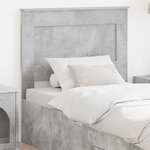 vidaXL Tête de lit avec tête de lit Gris béton 80 cm Bois d'ingénierie