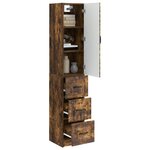 vidaXL Ensemble de Meubles 2 Pièces Chêne fumé 33 x 34 5 x 87 cm