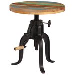 vidaXL Table d'appoint 45x (45-62) cm Bois de récupération et fonte
