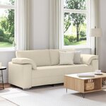 vidaXL Canapé en lin 3 places 178 cm