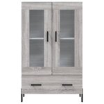 vidaXL Buffet haut sonoma gris 69 5x31x115 cm bois d'ingénierie