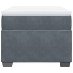 vidaXL Sommier à lattes de lit et matelas Gris foncé 90x190 cm Velours