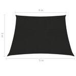 vidaXL Voile d'ombrage 160 g/m² Noir 4/5x3 m PEHD