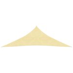 vidaXL Voile d'ombrage 160 g/m² Beige 2 5x2 5x3 5 m PEHD