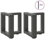 vidaXL Pieds de table basse en T 2 pièces Anthracite 30x25x(30-31) cm Acier