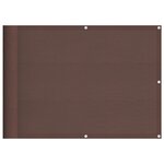 vidaXL Écran de balcon marron 75x1000 cm 100  polyester oxford