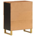 vidaXL Armoire latérale marron et noir 60x33 5x75 cm bois de manguier