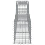 vidaXL Paniers à gabions arqués 3 Pièces 400x30x40/60 cm Fer galvanisé