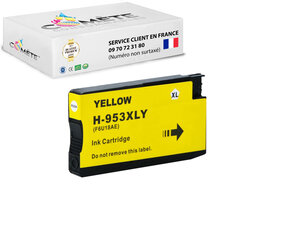 953xl - 1 cartouche d'encre compatible avec hp 953 xl jaune