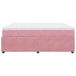 vidaXL Sommier à lattes de lit avec matelas Rose 180x200 cm Velours