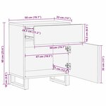 vidaXL Tables de chevet avec tiroir Blanc et Noir