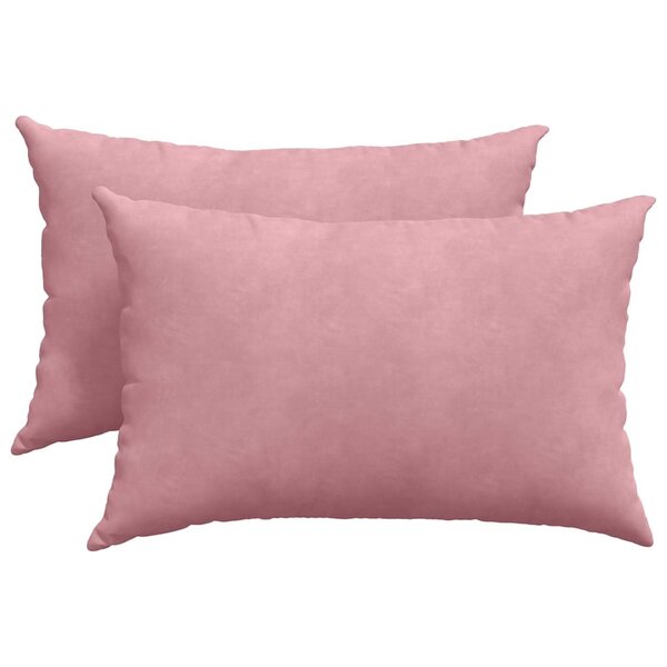 vidaXL Coussins de canapé 2 Pièces Rose 60 x 40 cm