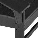 Tectake chaise de jardin - noir/noir
