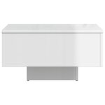 vidaXL Table basse blanc brillant 60x60x31 5 cm bois d'ingénierie