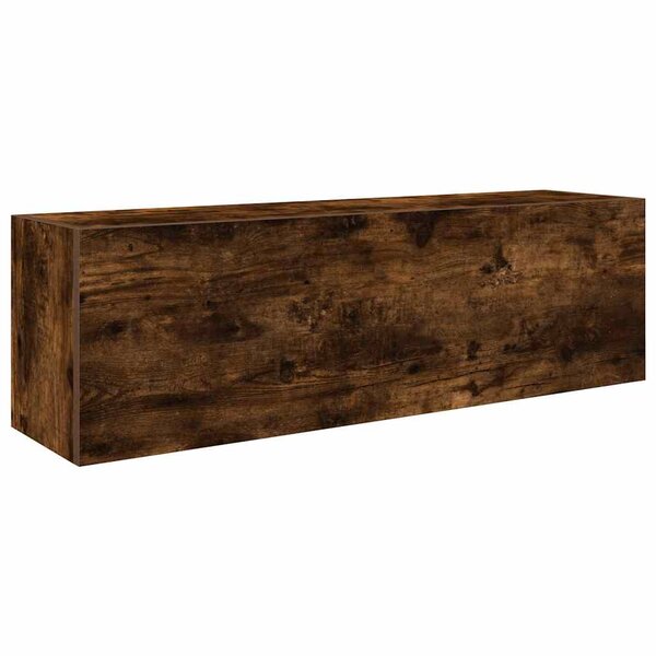 vidaXL Armoire murale de bain chêne fumé 100x25x30cm bois d'ingénierie