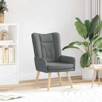 vidaXL fauteuil Gris foncé 63 x 67 x 94 cm Tissu Sherpa