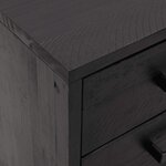vidaXL Tables de chevet 2 Pièces Noir 36x30x45 cm Bois de pin massif